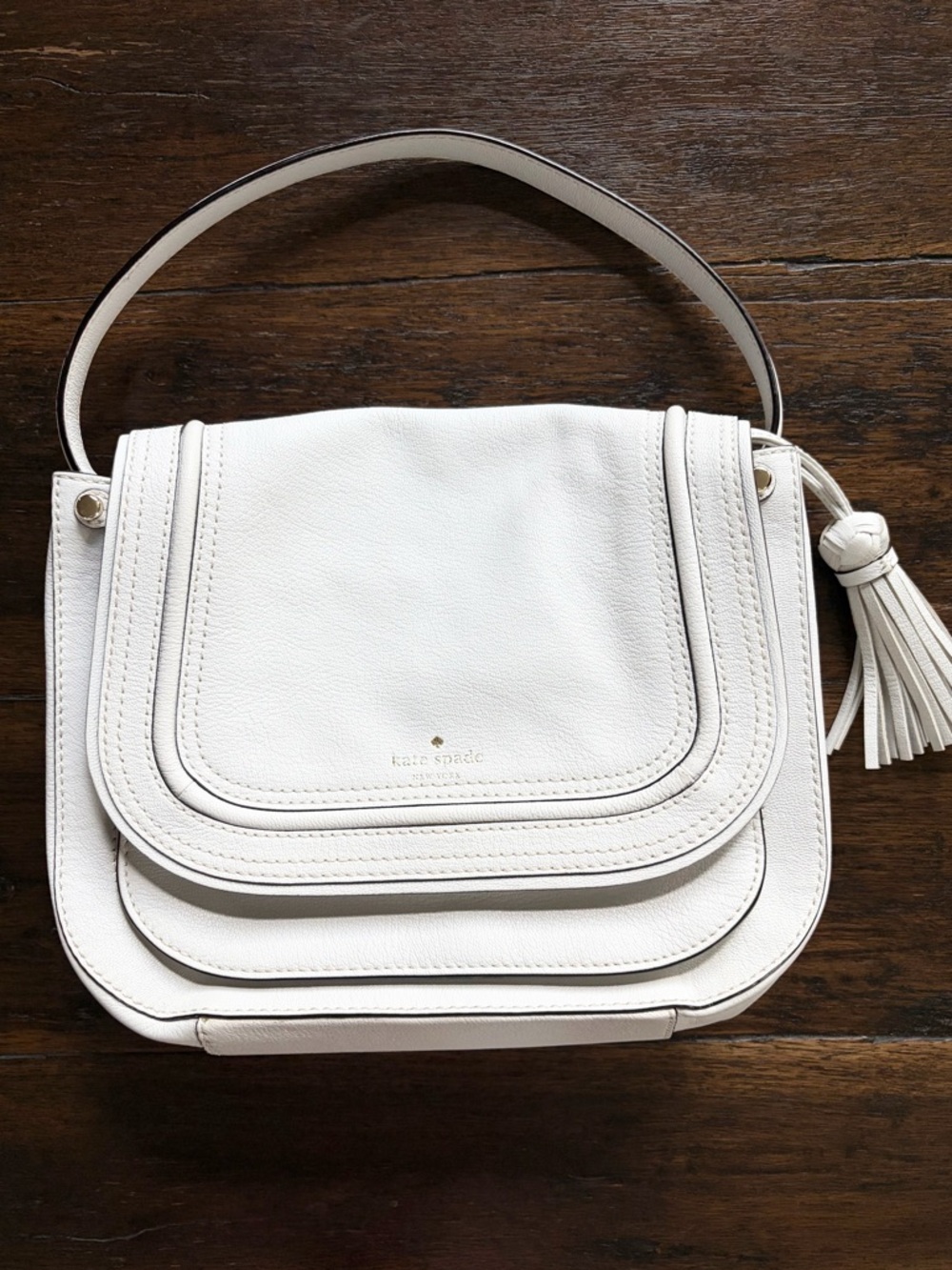 Kate Spade New York 100% Genuine Goat Leather Rianne White Bag